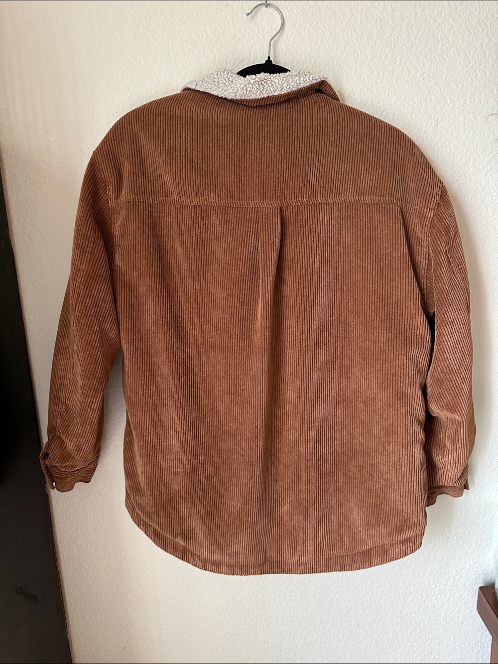 Ashley By 26 International Tan Corduroy Teddy Jacket with Cream Sherpa Lining - Picture 5 of 7